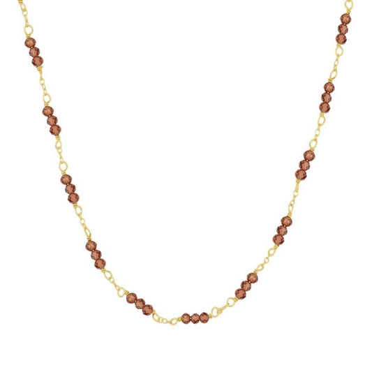 Ocata necklace with Mozambique garnet