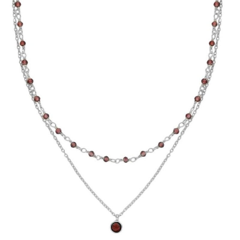 Vilassar de Mar Necklace with Mozambique Garnet