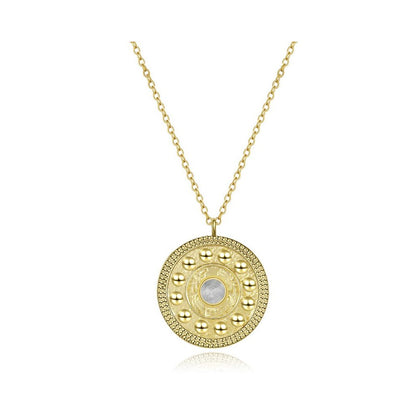 Gold mandala necklace - different stones