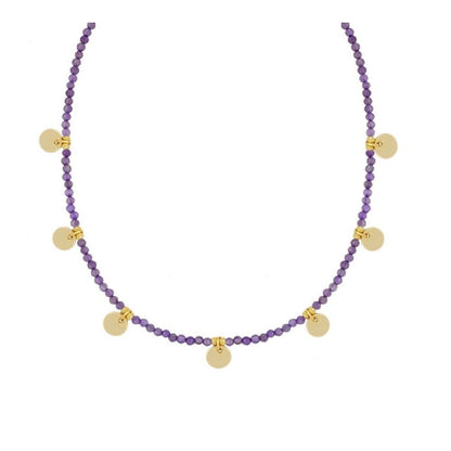 Collar Alella oro-diferentes piedras