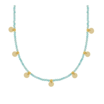 Collar Alella oro-diferentes piedras