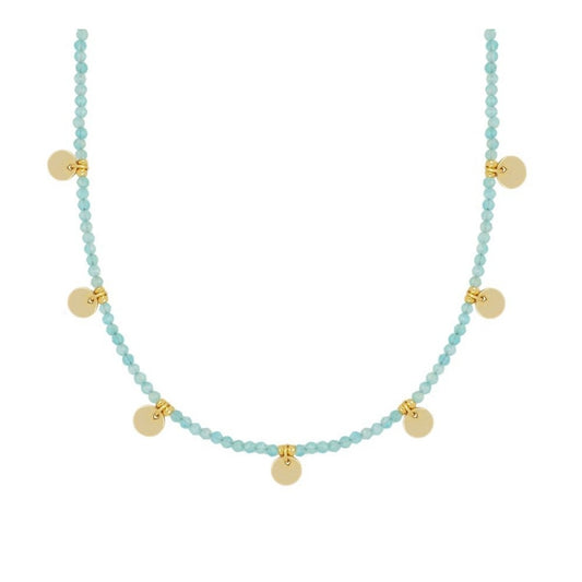 Collar Alella oro-diferentes piedras