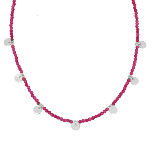 Collar Alella plata - diferentes piedras