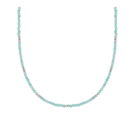 Collar Tiana plata- diferentes piedras