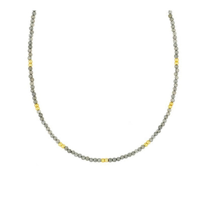 Collar Tiana oro- diferentes piedras