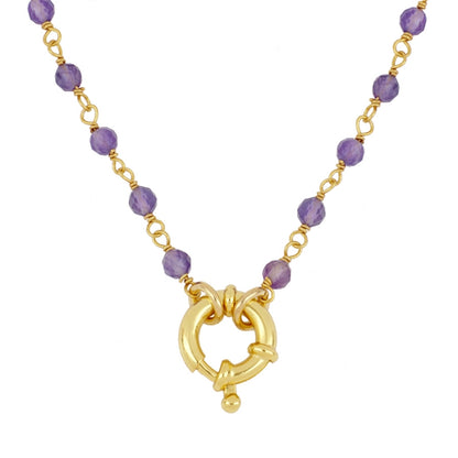 Collar Cabrils oro - diferentes piedras