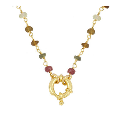 Collar Cabrils oro - diferentes piedras