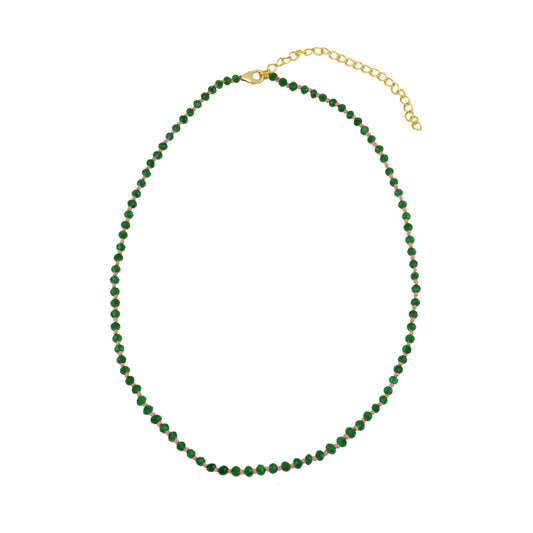 Mataró necklace with green onyx