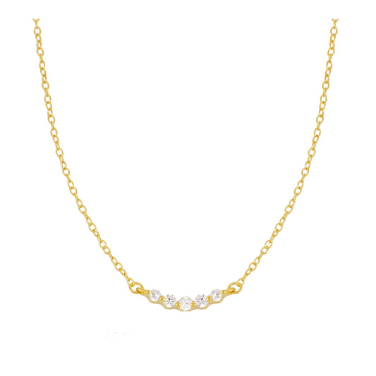 Necklace with zirconia