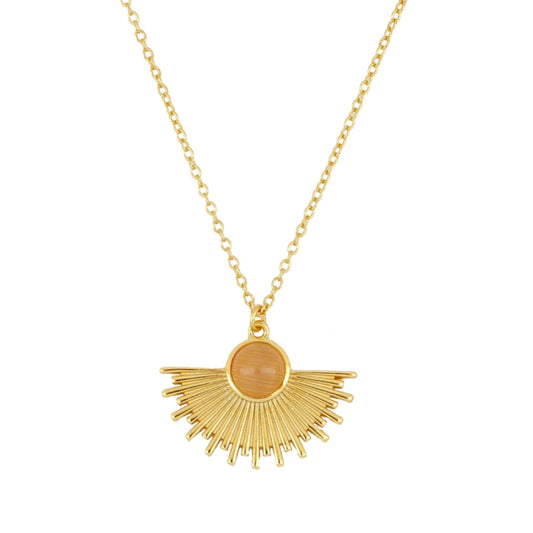 Collar Sol oro - diferentes piedras