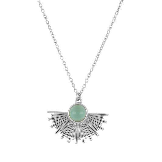 Collar Sol plata-diferentes piedras