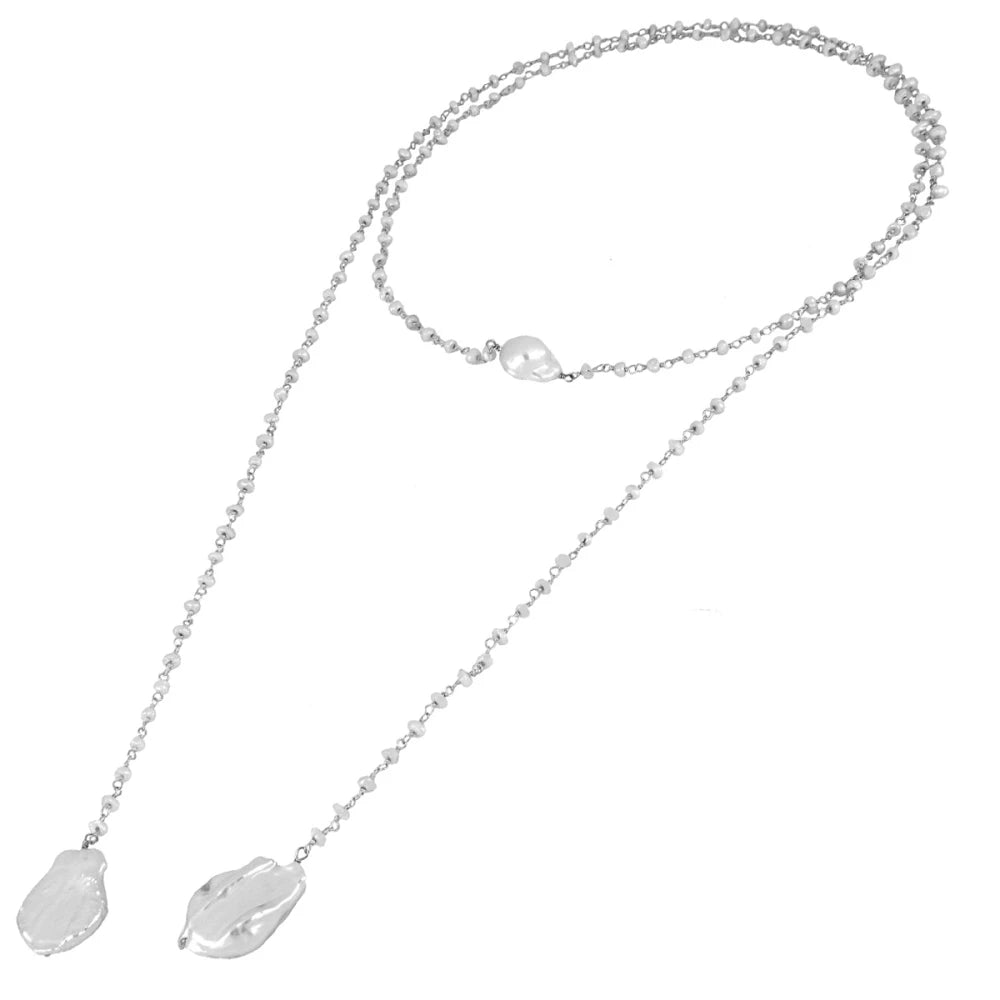 Blossom Silver Necklace - assorted stones