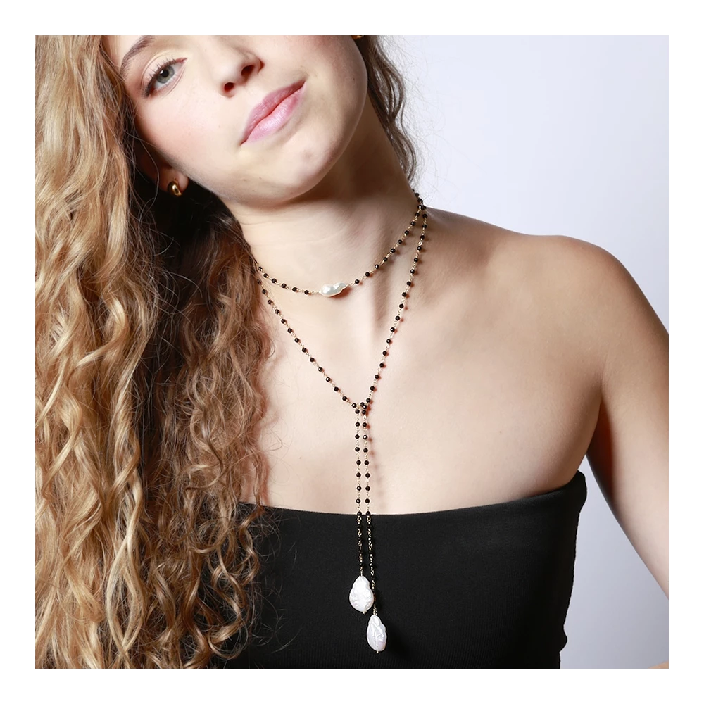 Blossom Gold Necklace - assorted stones