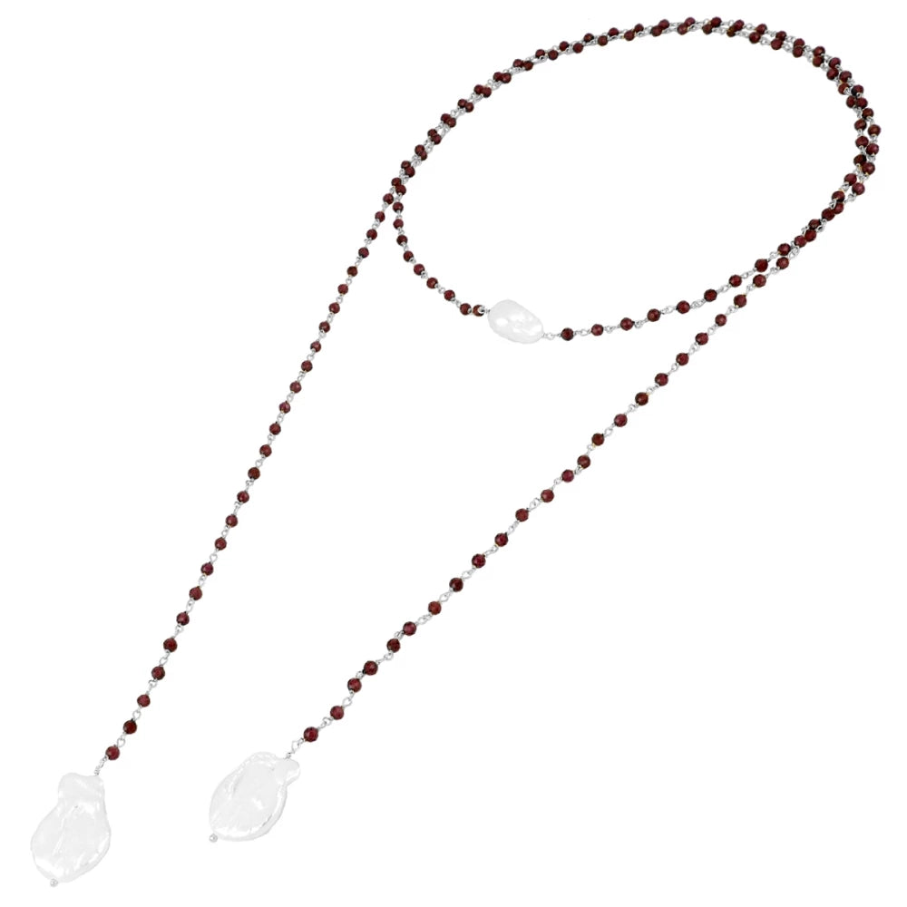Blossom Silver Necklace - assorted stones