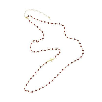 Badalona long necklace Gold - assorted stones