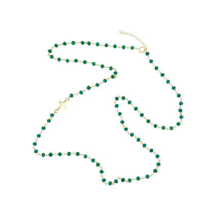 Badalona long necklace Gold - assorted stones