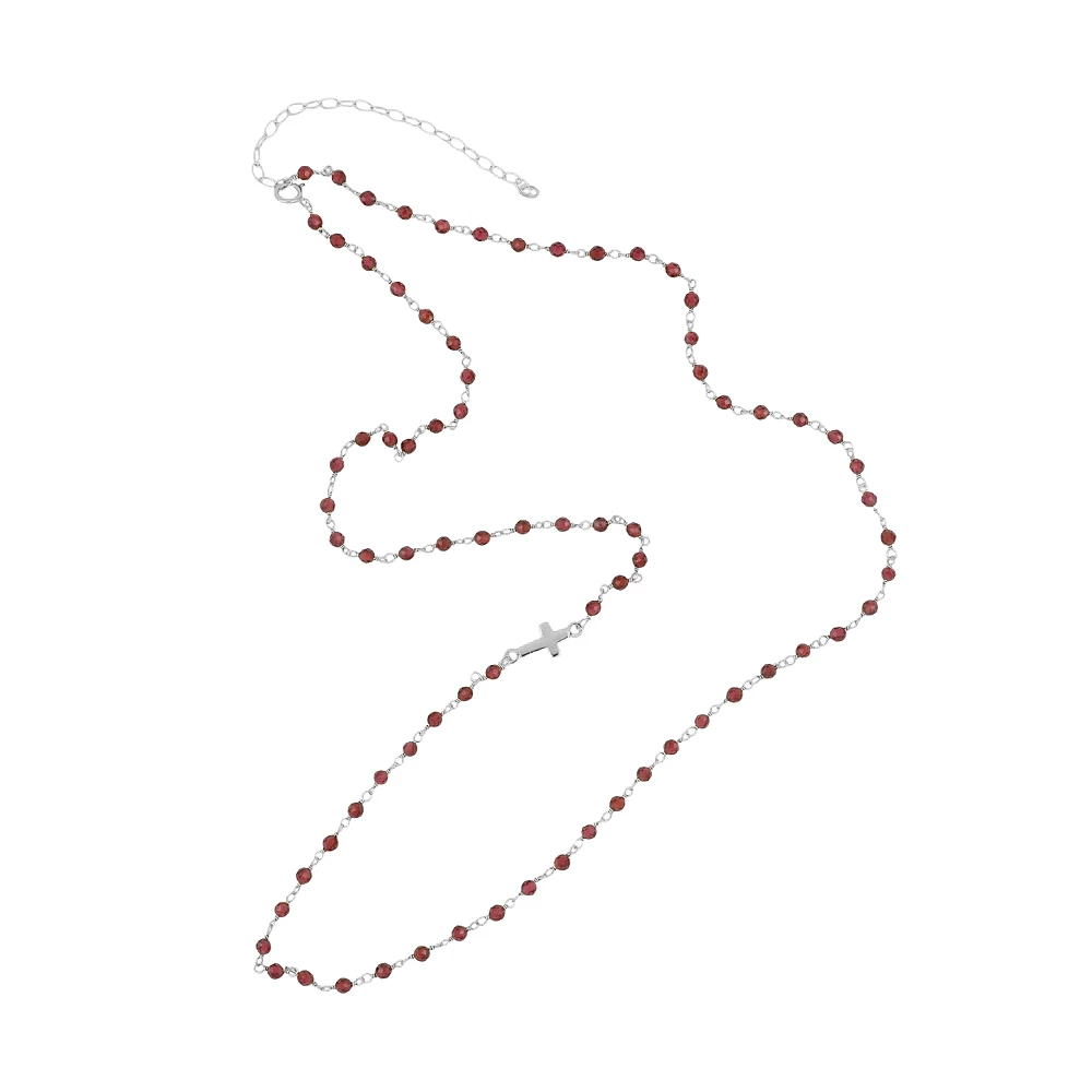 Long Silver Badalona Necklace - various stones
