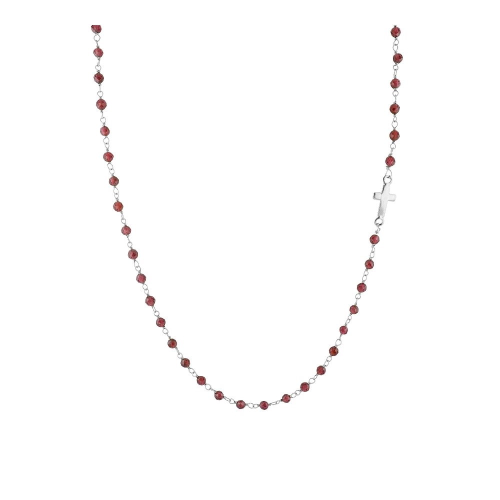 Long Silver Badalona Necklace - various stones