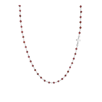 Long Silver Badalona Necklace - various stones