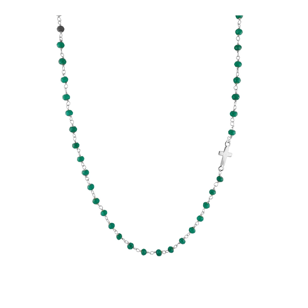 Long Silver Badalona Necklace - various stones
