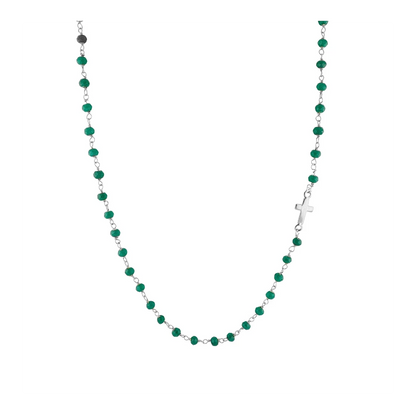 Long Silver Badalona Necklace - various stones