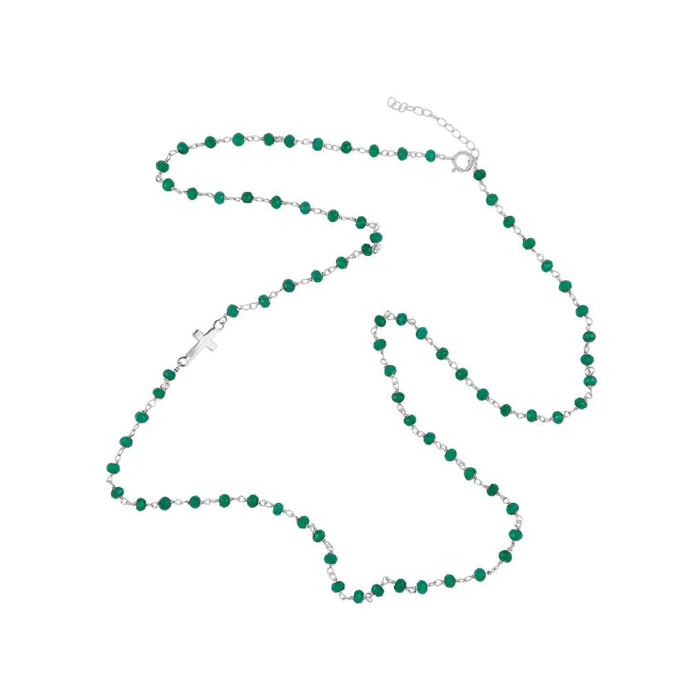 Long Silver Badalona Necklace - various stones