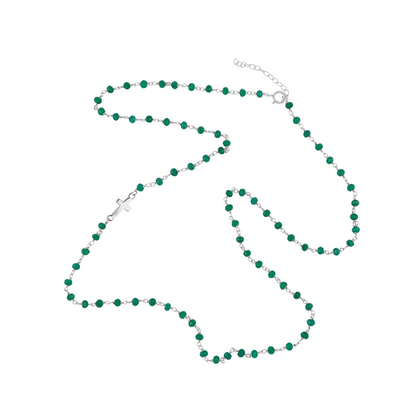 Long Silver Badalona Necklace - various stones