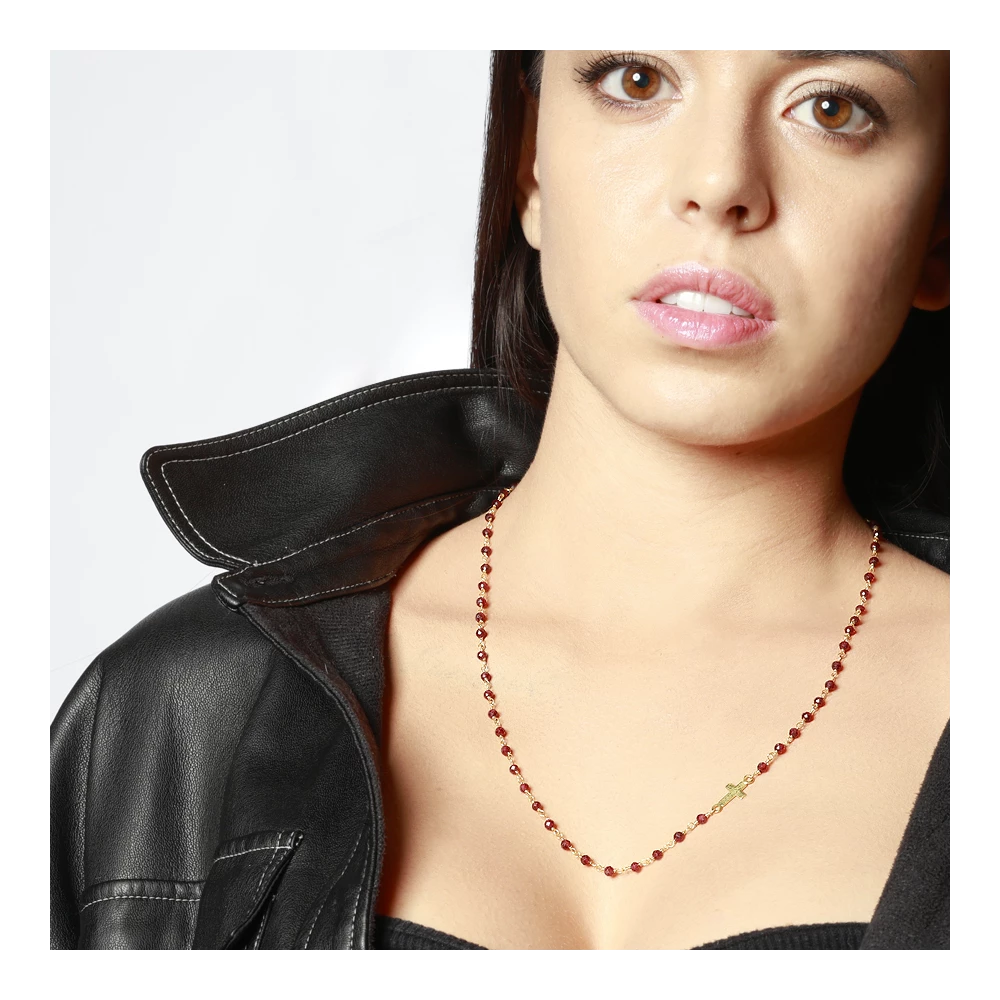 Badalona long necklace Gold - assorted stones