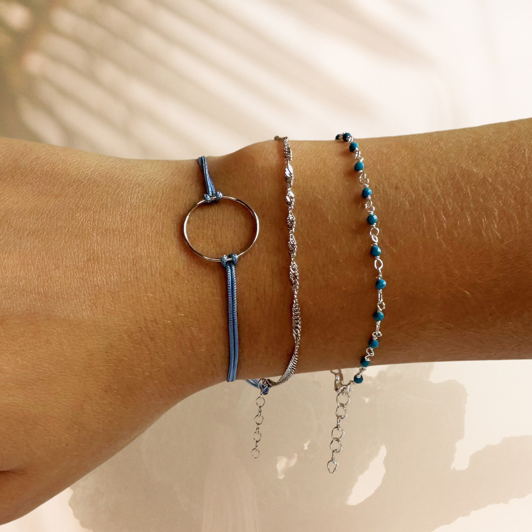 Pulsera Das plata (más colores)