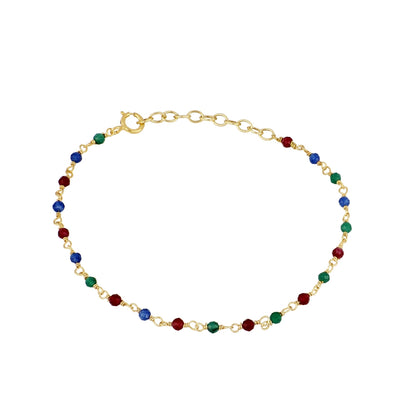 Badalona bracelet with multicoloured Jade