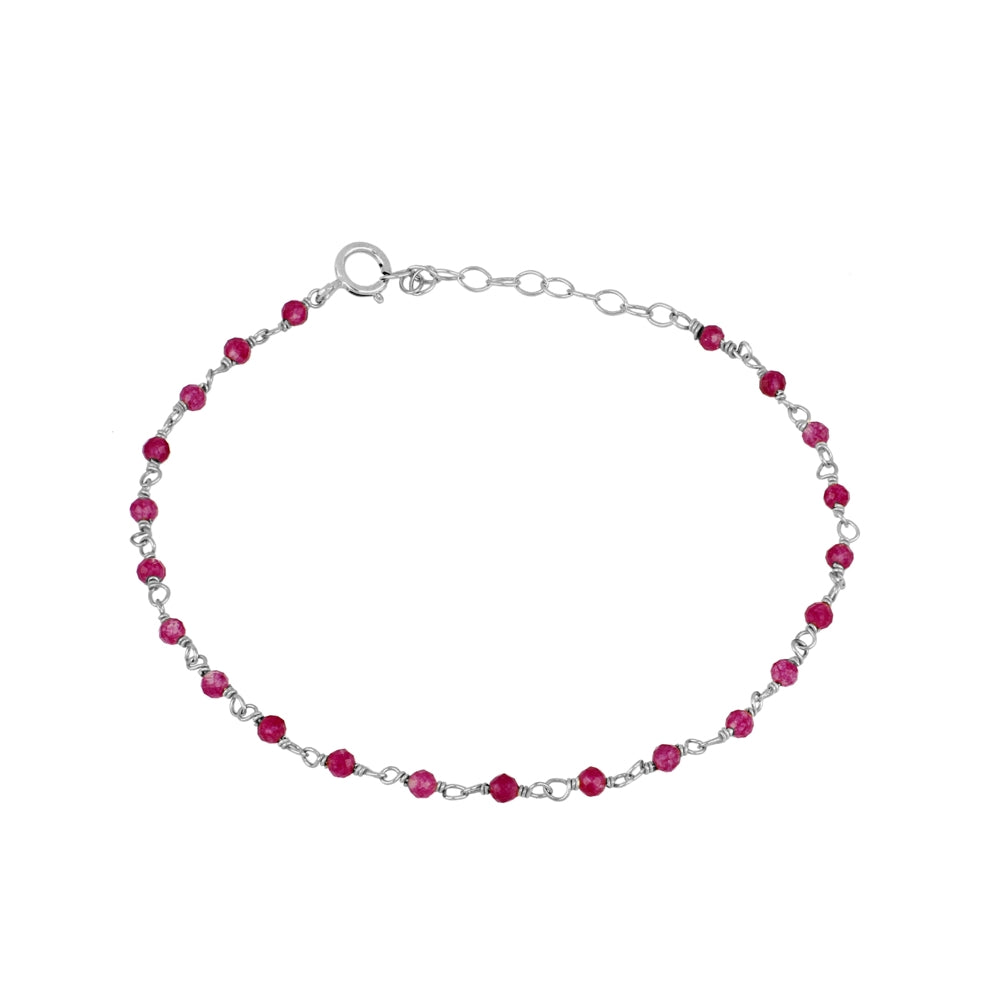 Badalona bracelet with fuchsia Jade