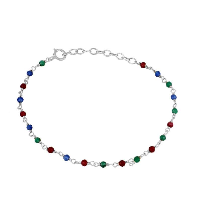 Badalona silver bracelet - different stones