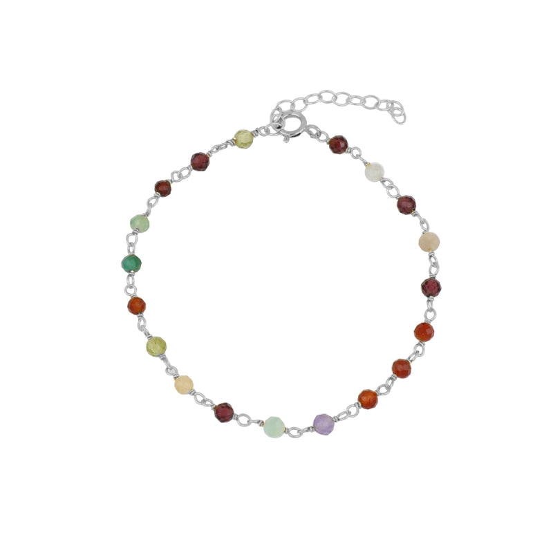 Badalona silver bracelet - different stones