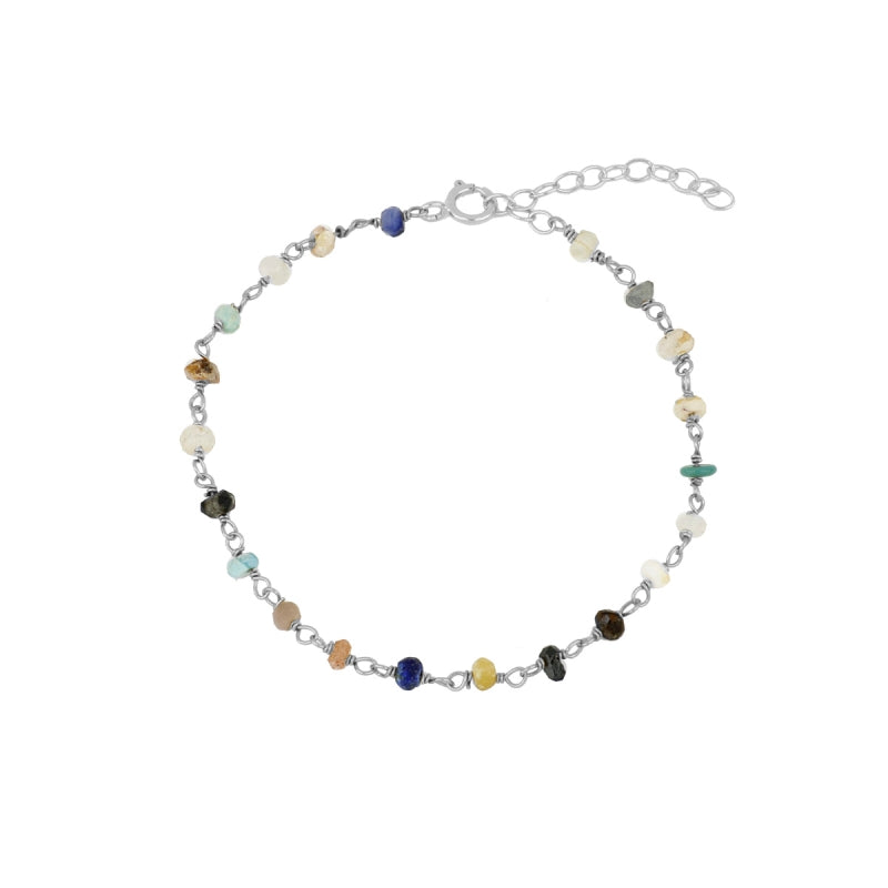 Badalona silver bracelet - different stones