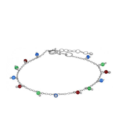 Premià silver bracelet - different stones