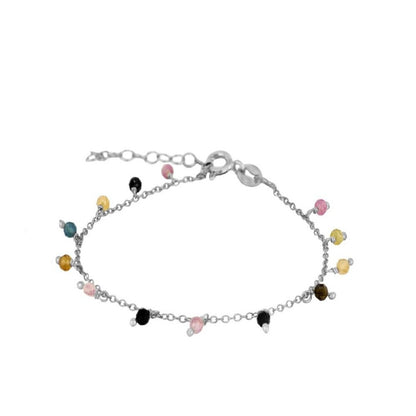 Premià silver bracelet - different stones