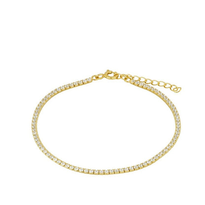 Riviere gold bracelet - different zircons