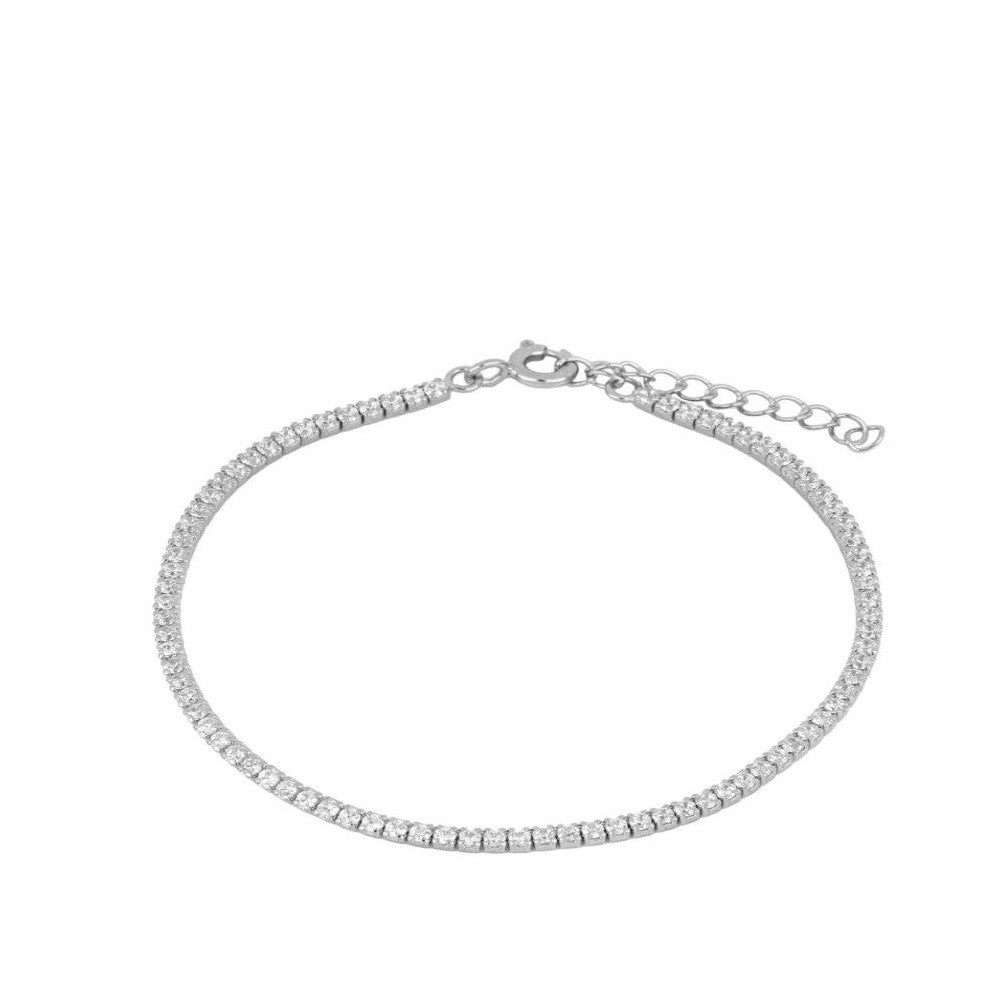 Riviere white zirconia bracelet