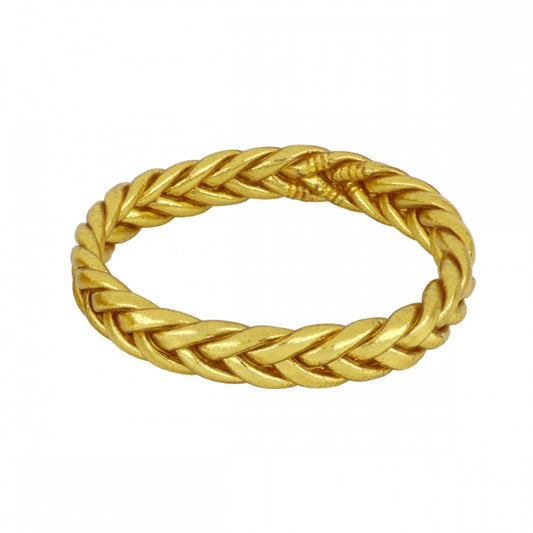 Golden braided Buddhist bracelet